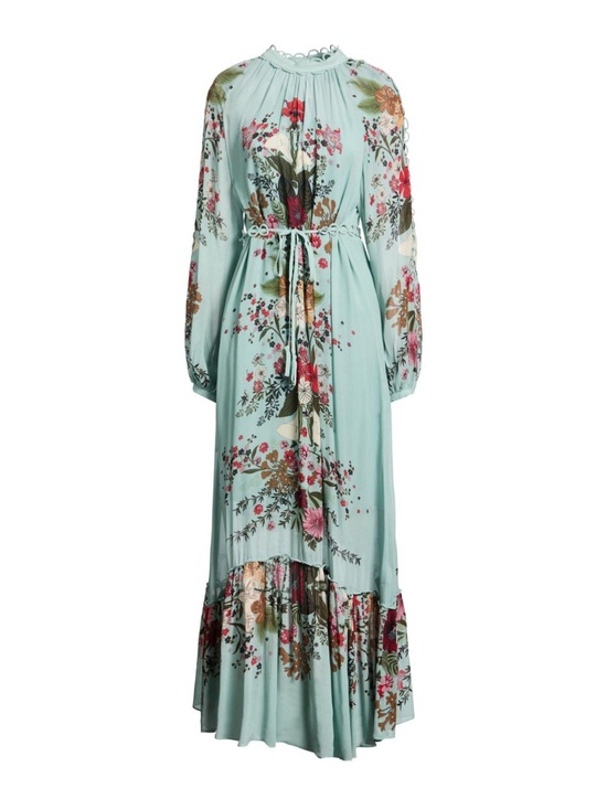 FARM Rio Dresses & Skirts - Farm Rio Floral Maxi Dress in Light Mint